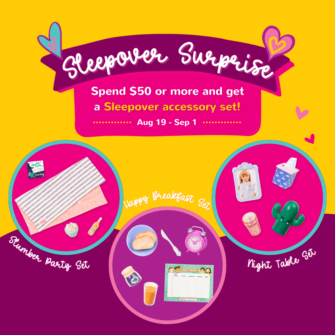 A Surprise Sleepover Accessory – Free Gift with $50+ Purchase