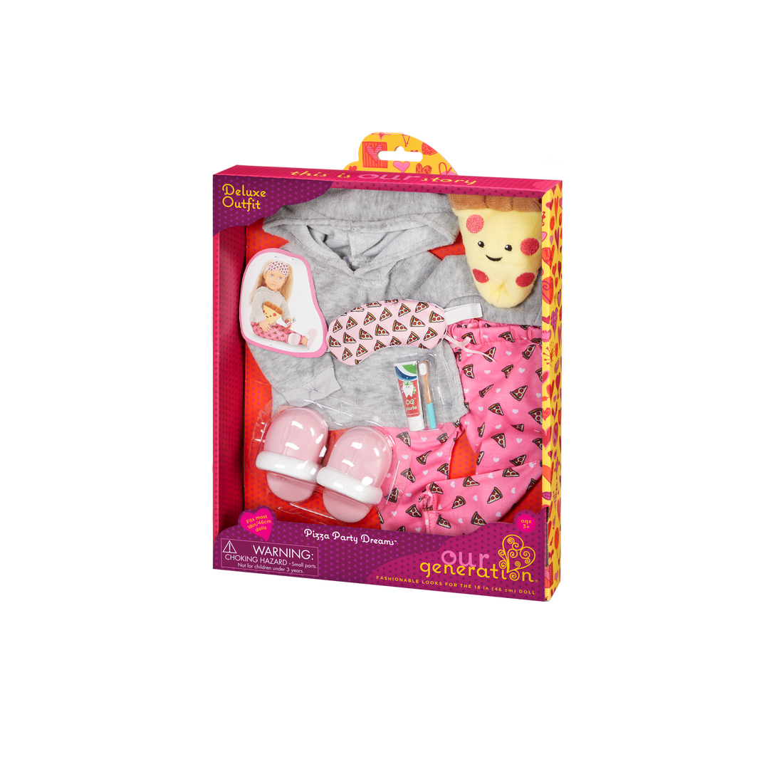 Our Generation Pizza Party Dreams Pajama Outfit for 18-inch Dolls