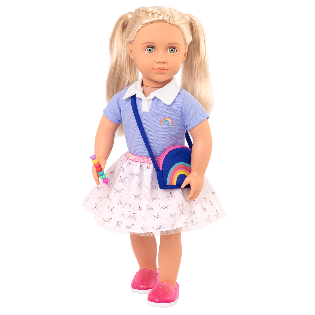 Rainbow Academy School Outfit Purse for 18-inch Dolls