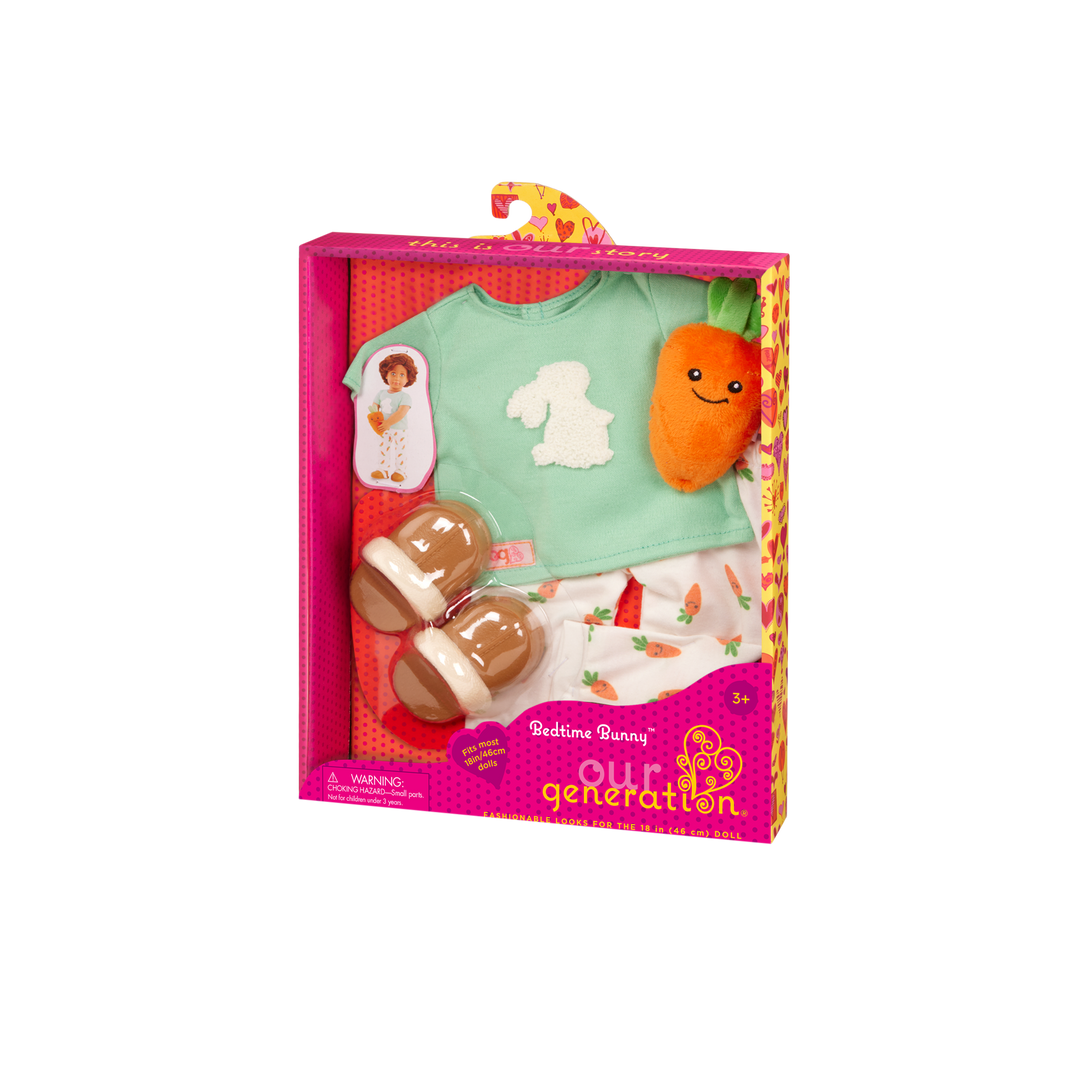 Our Generation Bedtime Bunny Pajama Outfit for 18-inch Boy Dolls