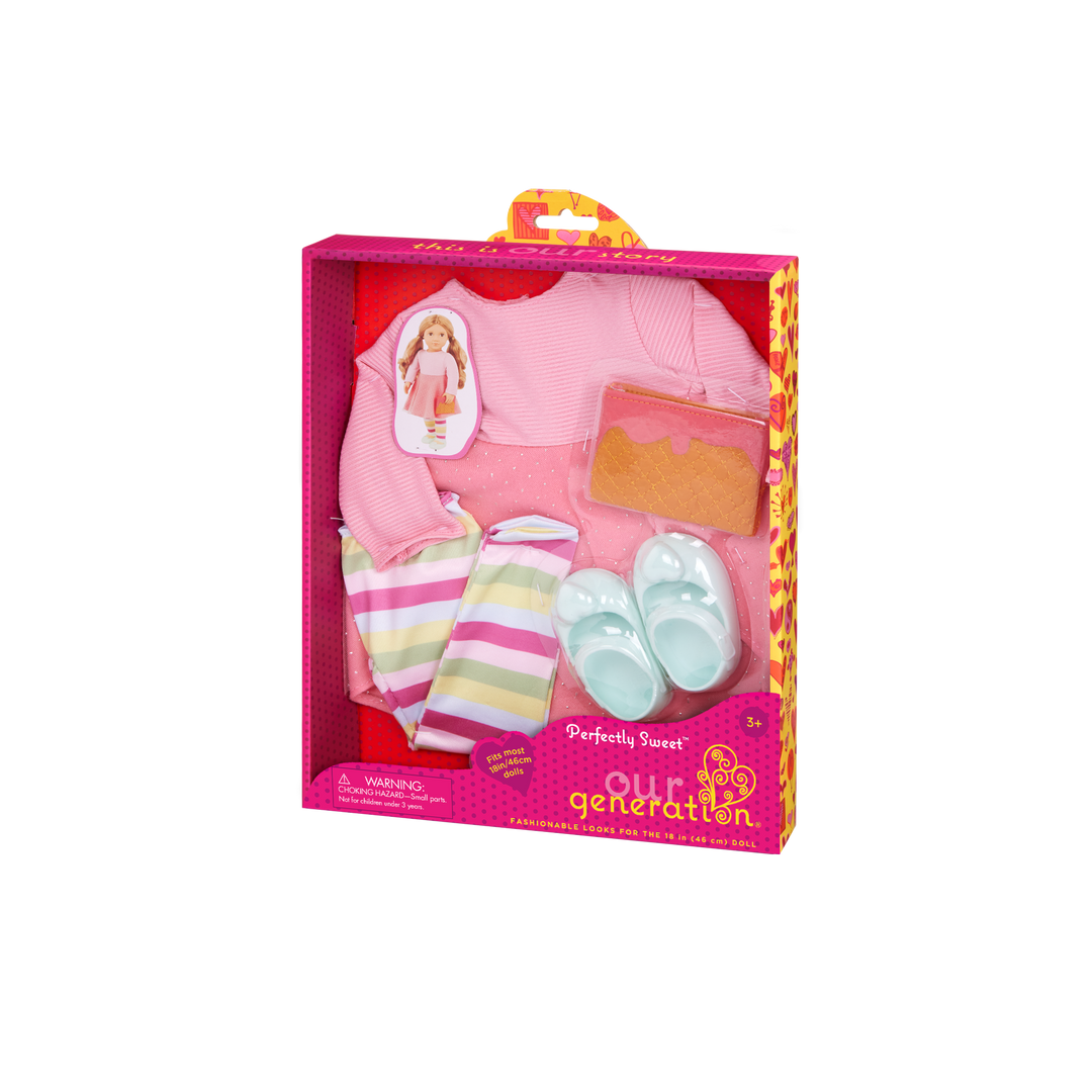 Our Generation Perfectly Sweet Ice Cream Outfit for 18-inch Dolls package