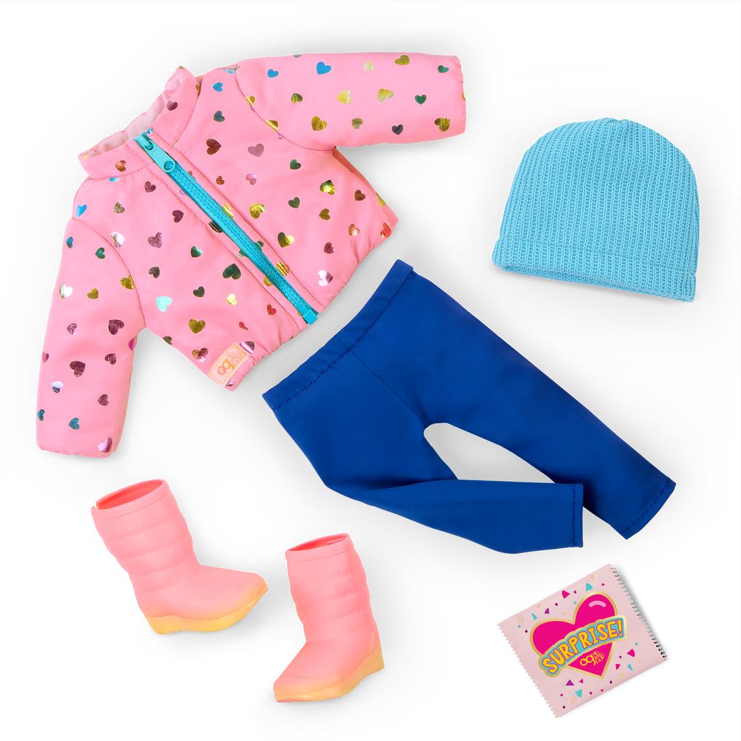 Our Generation Snowflake Surprise Outdoor Outfit for 18-inch Dolls