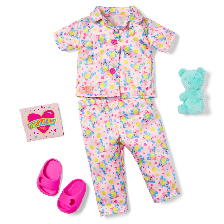 Our Generation Snuggly Bears Surprise Pajama Outfit for 18-inch Dolls