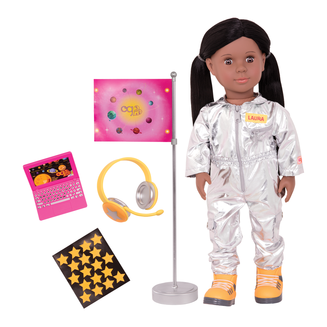 18-inch astronaut doll with space accessories