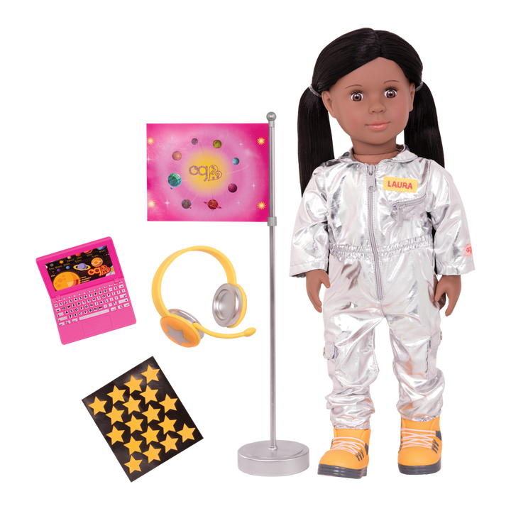 18-inch astronaut doll with space accessories