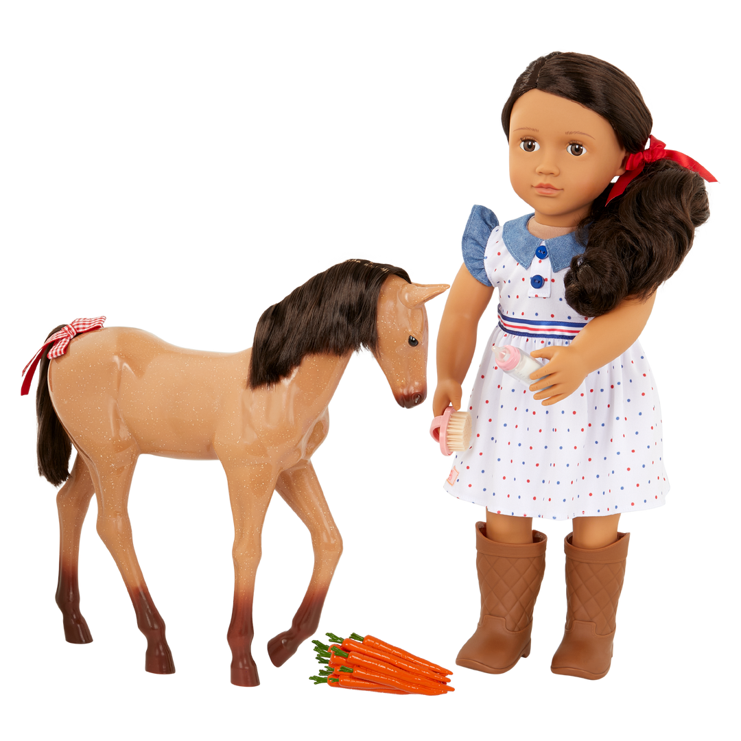 Our Generation 18-inch Equestrian Doll Daria & Foal