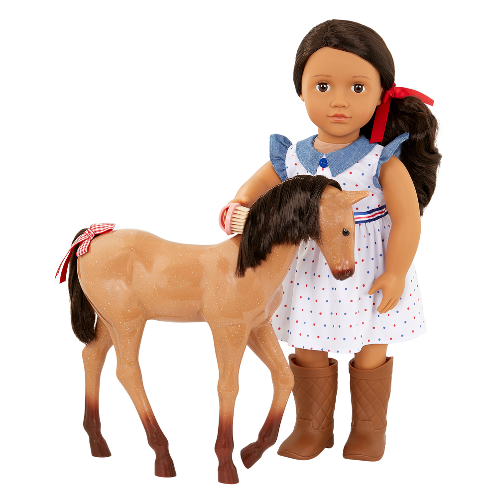 Our Generation 18-inch Equestrian Doll Daria & Foal