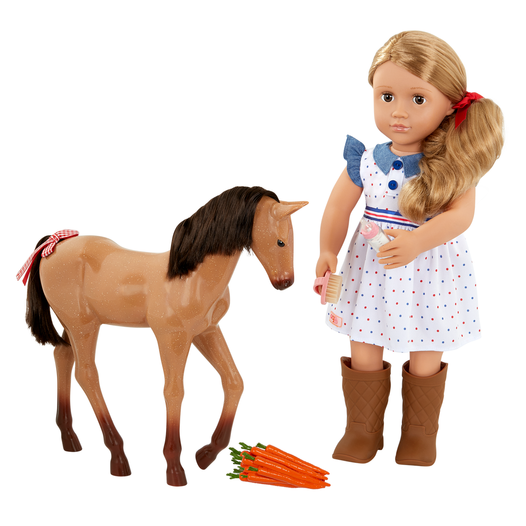 Our Generation 18-inch Equestrian Doll Shelley & Foal