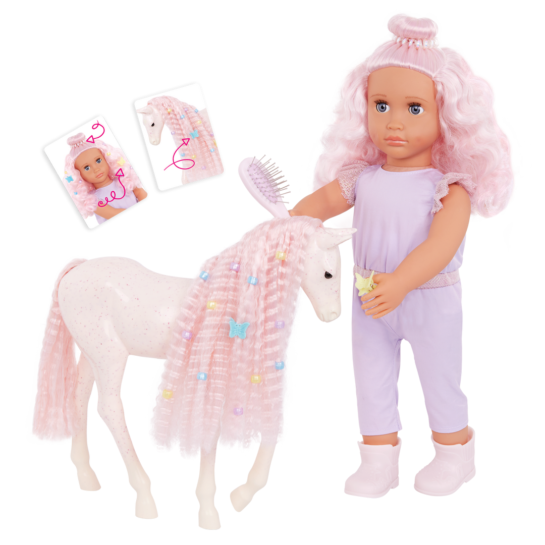 Our Generation doll Elara and foal Lumina