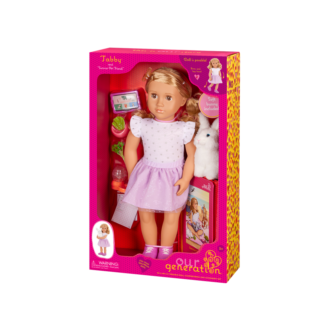 Tabby Our Generation Bunny Baby Doll Our Generation-18-inch