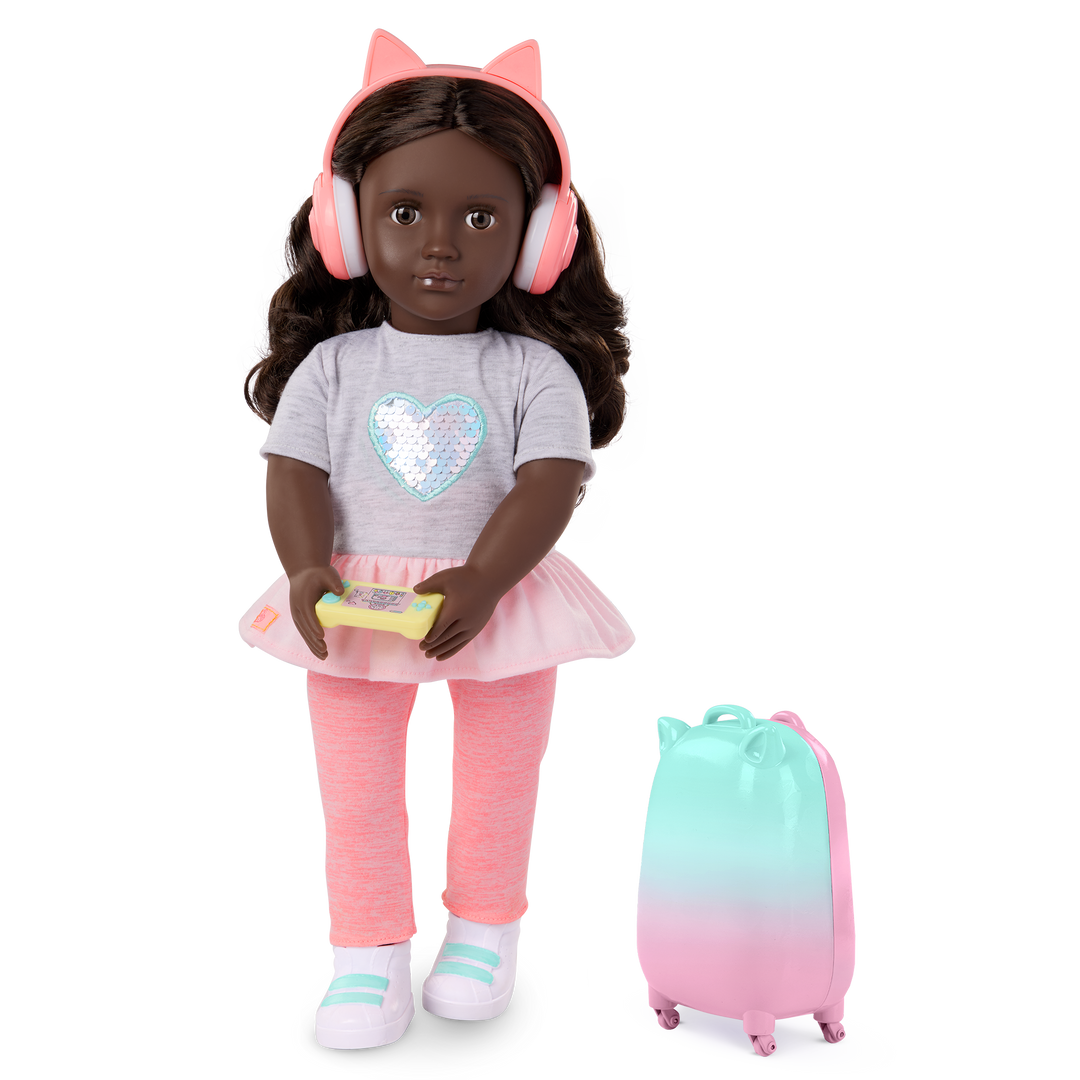 Our Generation 18-inch Doll Kezia & Travel Accessories