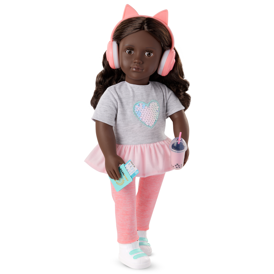 Our Generation 18-inch Doll Kezia & Travel Accessories