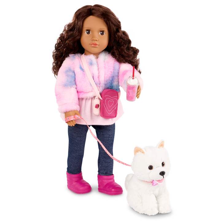 Our Generation 46 cm Doll Ines & Pet Puppy Jojo