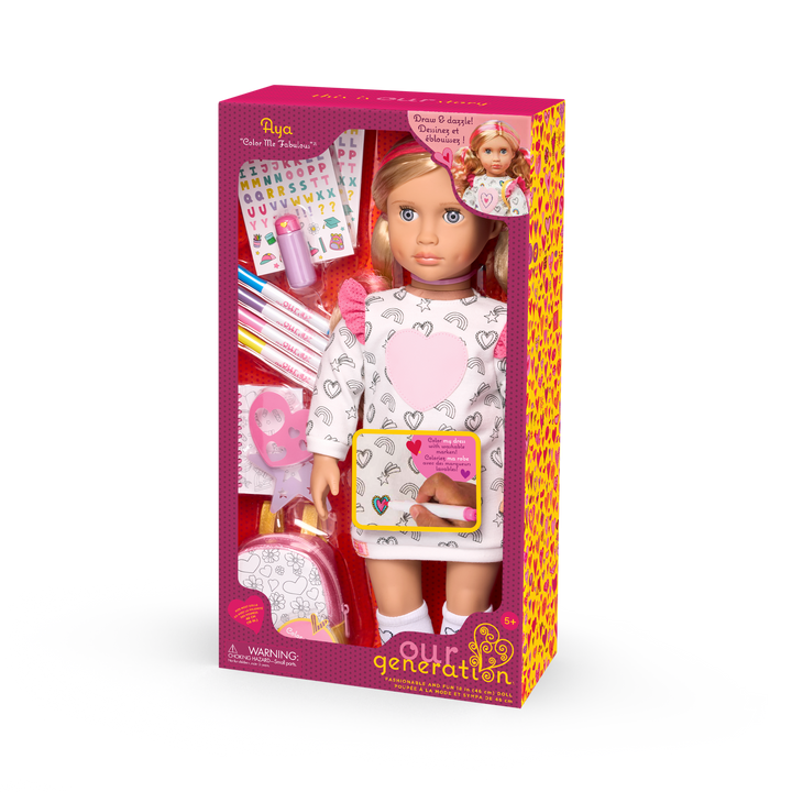 Our Generation 18-inch Doll Aya Color Me Fabulous