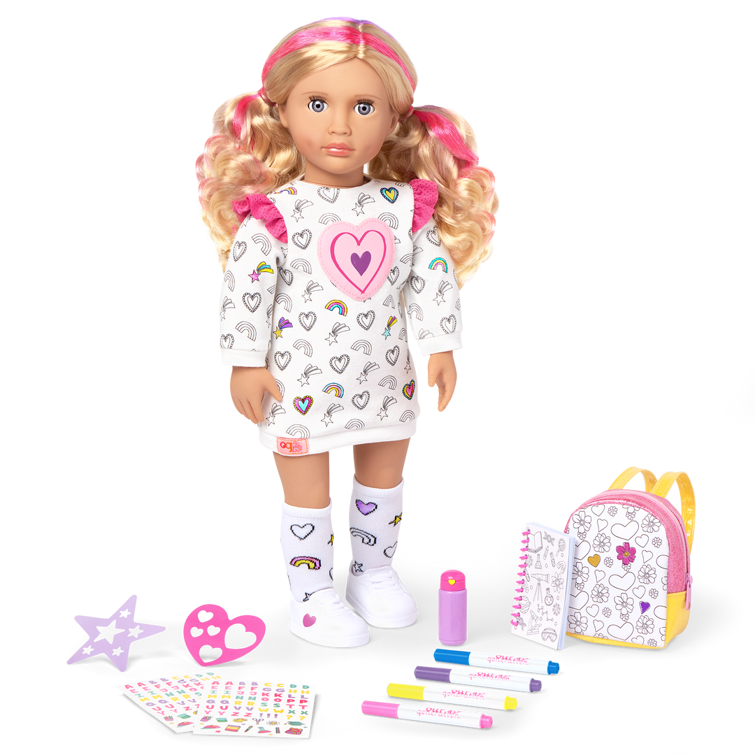 Our Generation 18-inch Doll Aya Color Me Fabulous