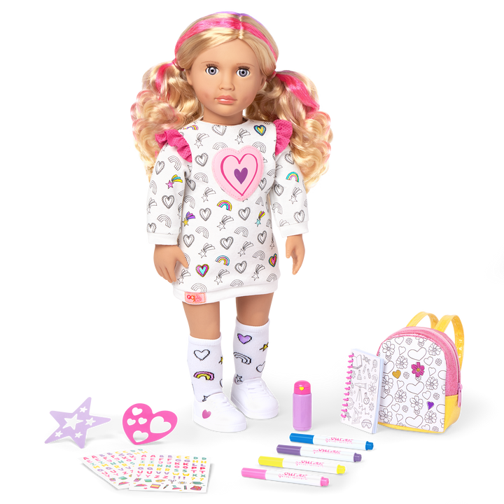 Our Generation 18-inch Doll Aya Color Me Fabulous