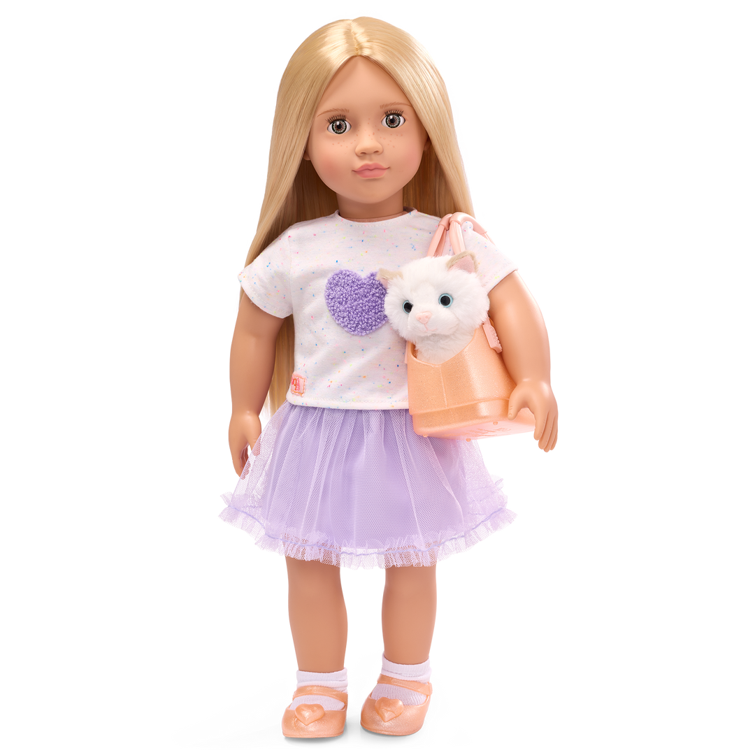 Our Generation 18-inch Doll Beatrice & Pet Kitty Bitsy