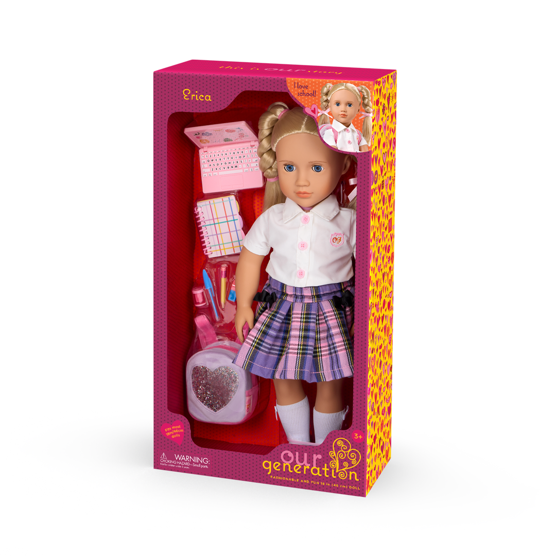 Our Generation 18-inch Doll Erica & School Accessories