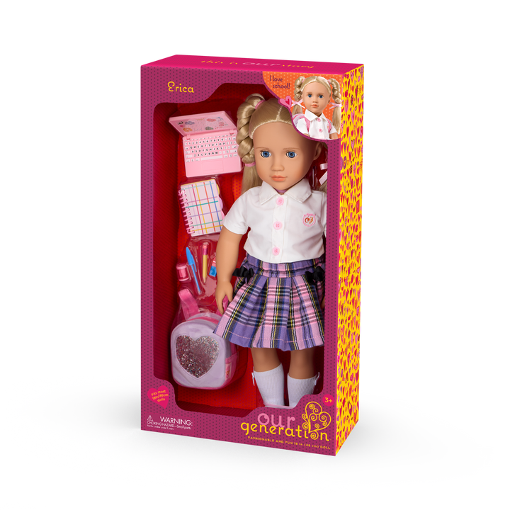 Our Generation 18-inch Doll Erica & School Accessories