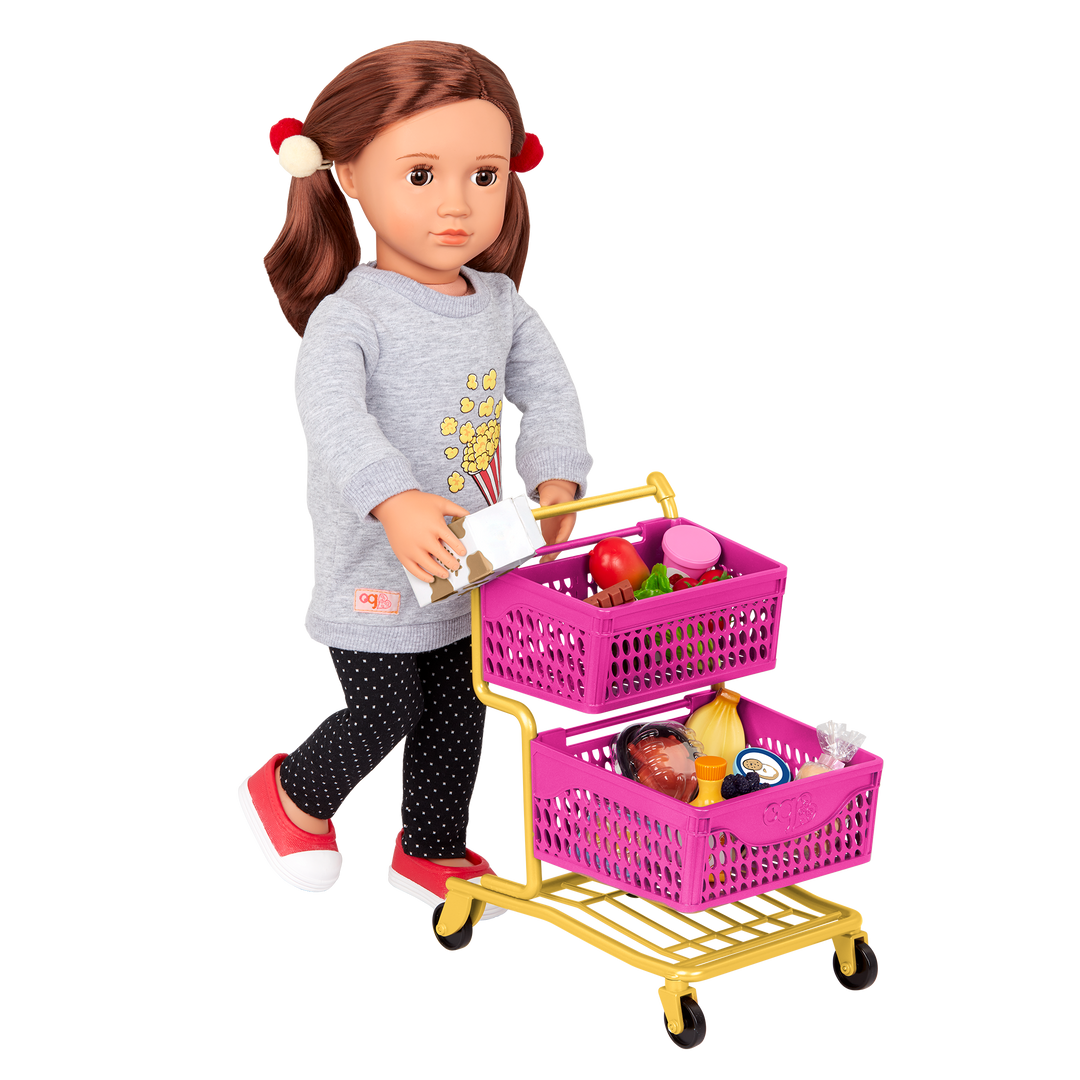 Our Generation Grocery Day Shopping Cart Set for 18-inch Dolls