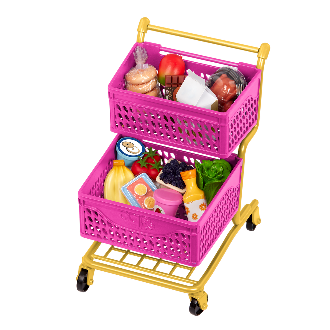 Our Generation Grocery Day Shopping Cart Set for 18-inch Dolls