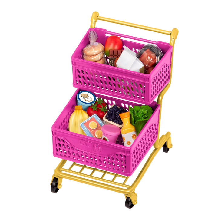 Our Generation Grocery Day Shopping Cart Set for 18-inch Dolls
