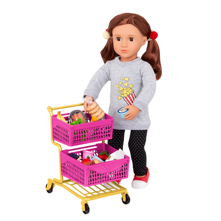 Our Generation Grocery Day Shopping Cart Set for 18-inch Dolls