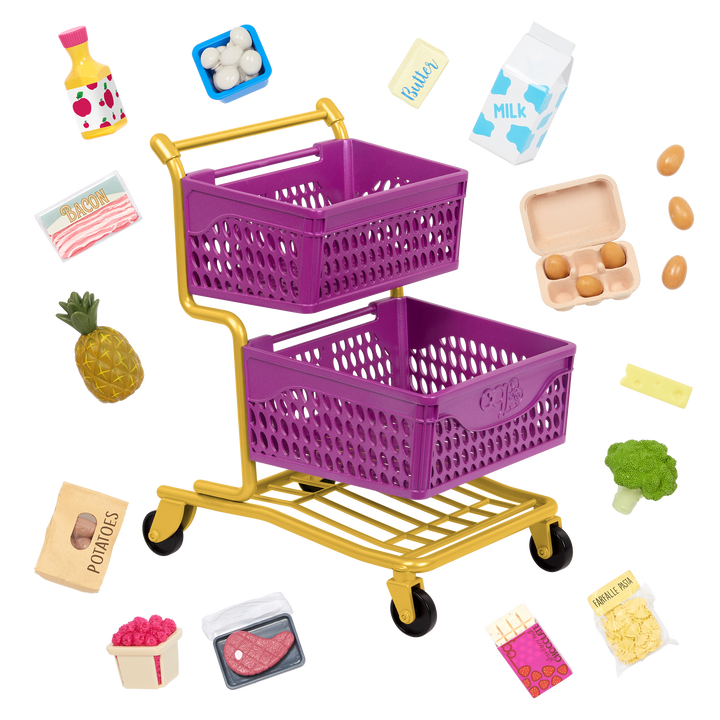 Our Generation At the Market Shopping Cart for 18-inch Dolls