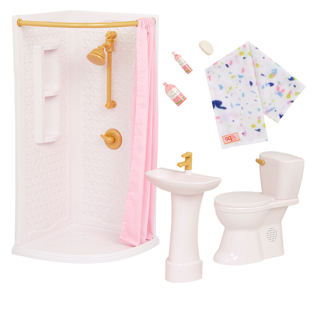Sweet Bathroom 18 inch Doll Furniture Our Generation Our sweet-bathroom-18-inch-doll-furniture-our-generation-our