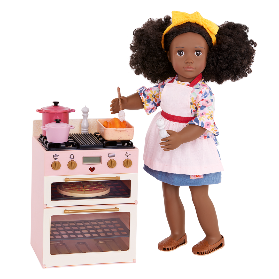 Our Generation make and bake stove cooking playset for 18 inch dolls