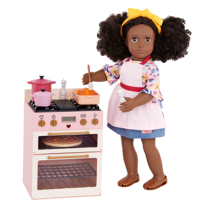 Our Generation make and bake stove cooking playset for 18 inch dolls