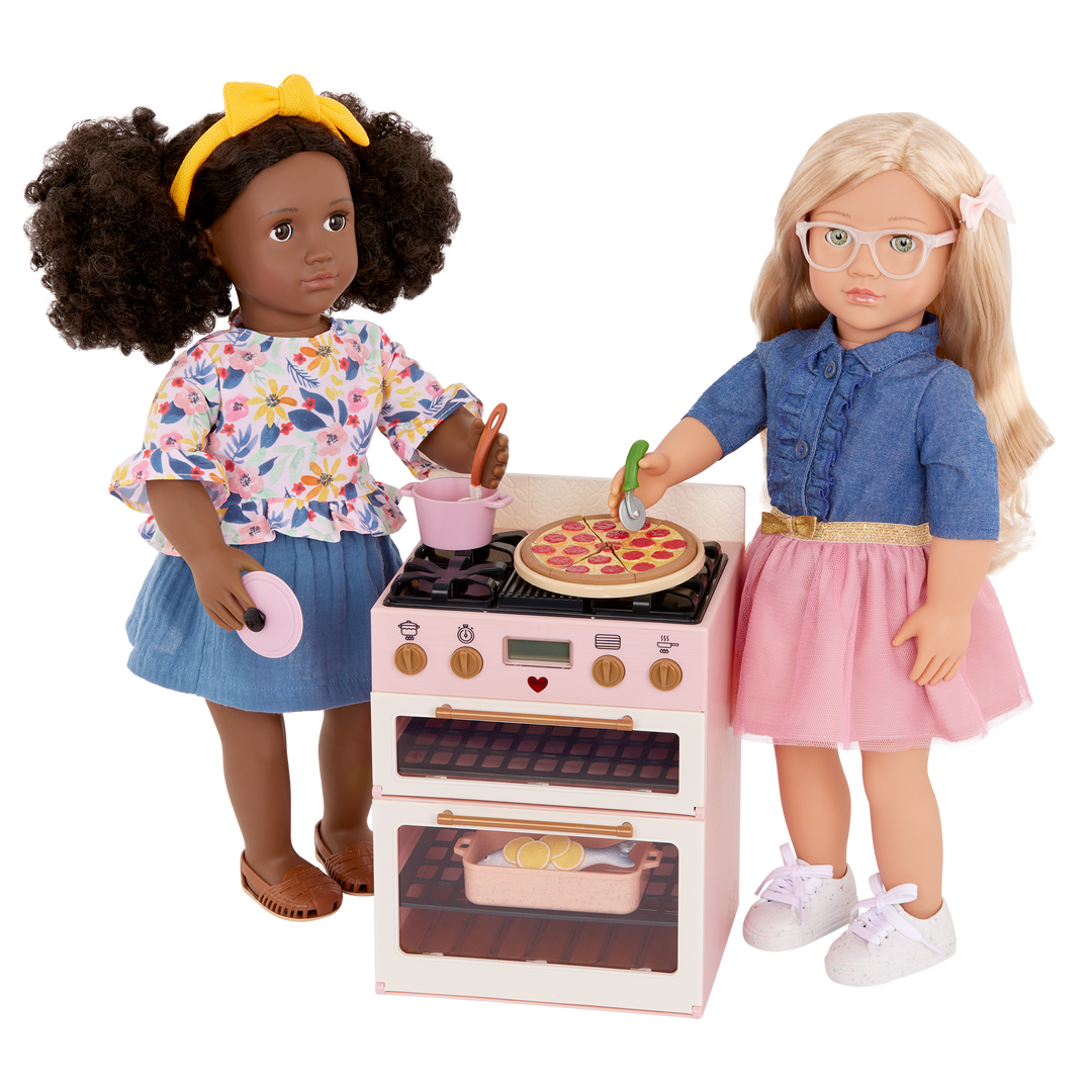 Our Generation make and bake stove cooking playset for 18 inch dolls