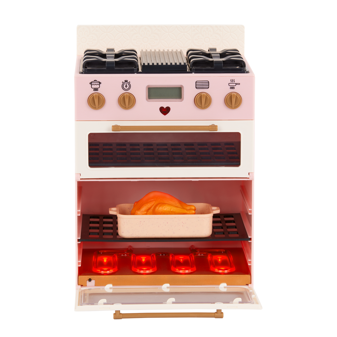 Our Generation make and bake stove cooking playset for 18 inch dolls