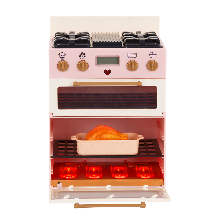 Our Generation make and bake stove cooking playset for 18 inch dolls