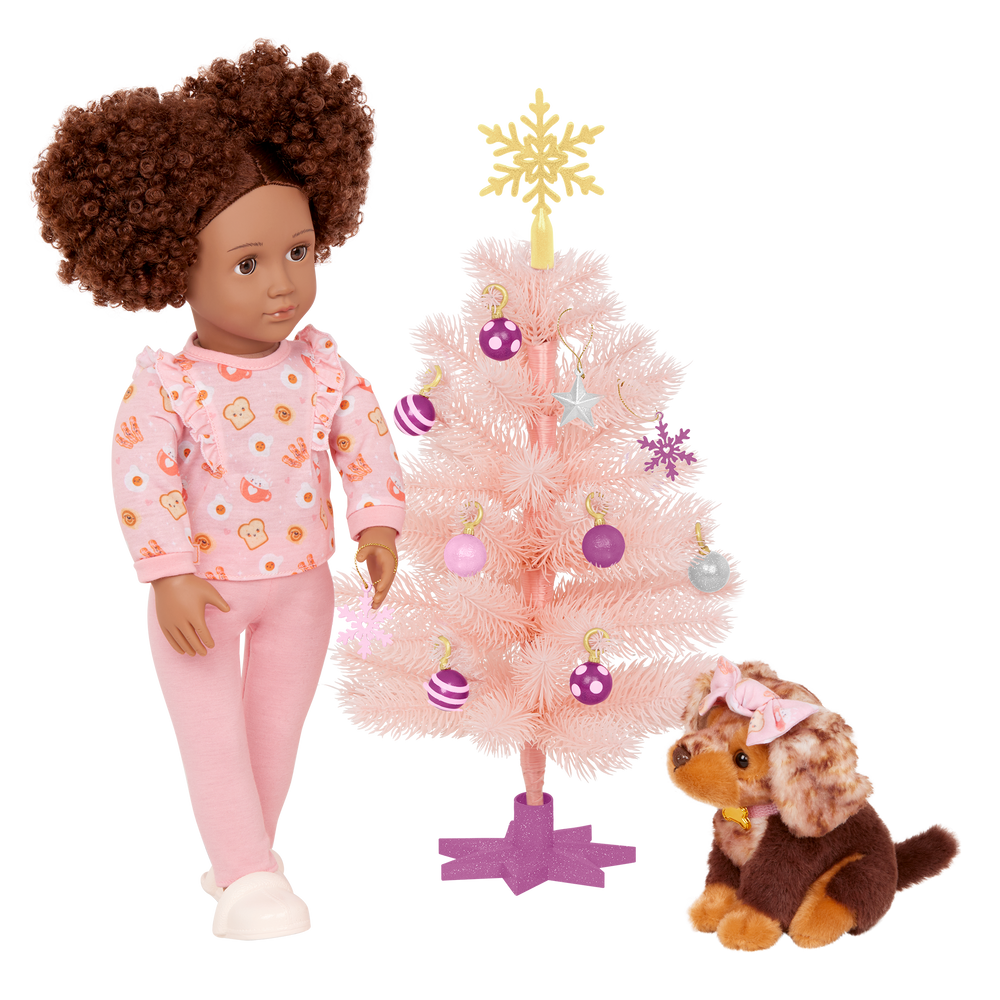 Our Generation Snowflakes & Sparkles Holiday Tree for 18-inch Dolls