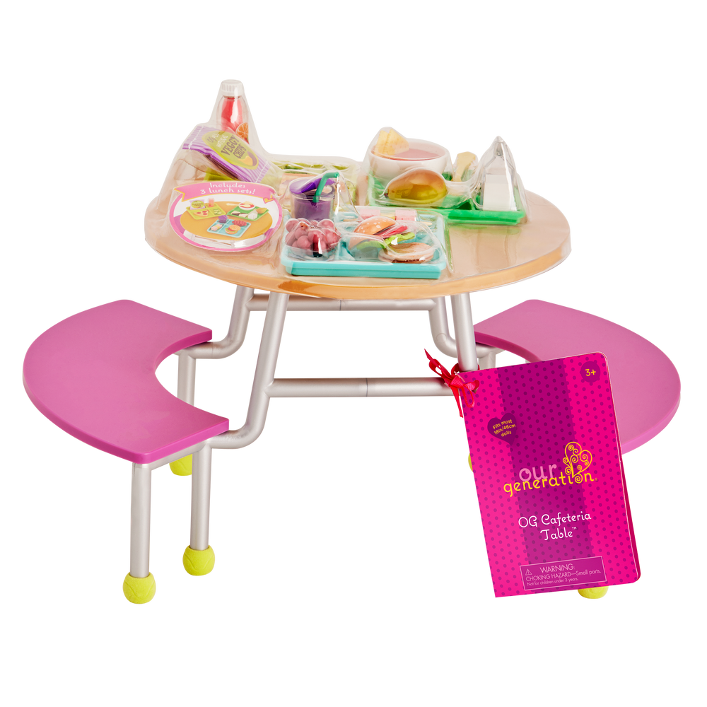 Our Generation cafeteria table playset for 18 inch dolls