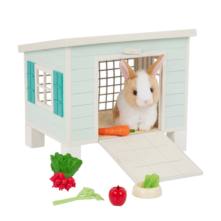 Bunny Hutch Set Plush Rabbit Pet House Our Generation – Our