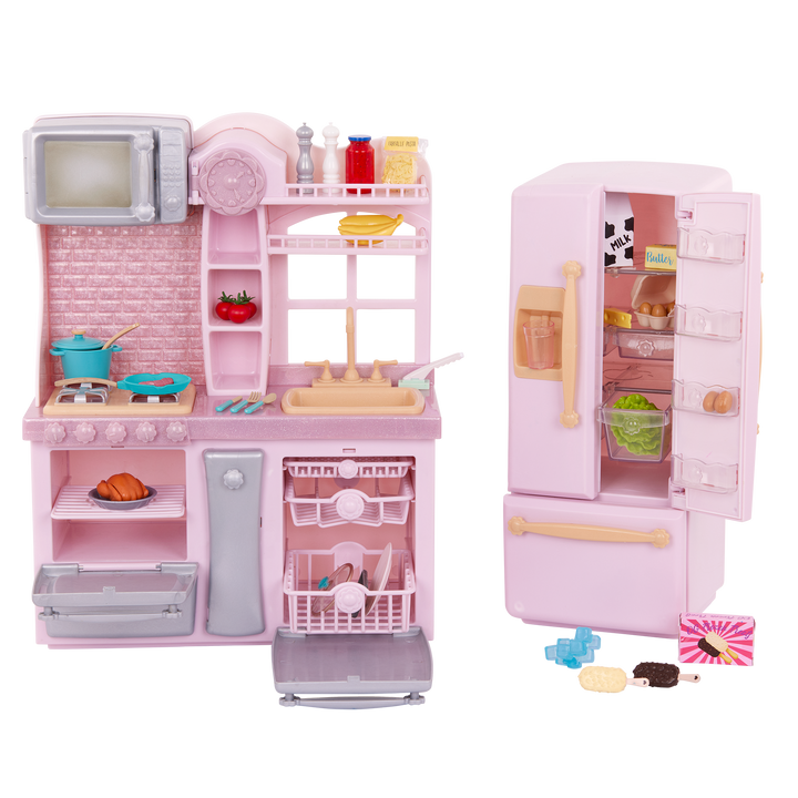 Our Generation Pink Gourmet Kitchen Playset for 18-inch Dolls