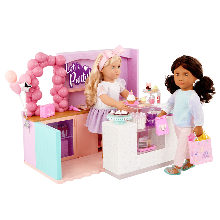 Cake Shop Playset & Party Supplies for 18" Dolls