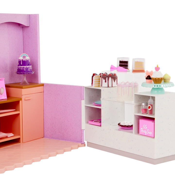 Cake Shop Playset & Party Supplies for 18" Dolls