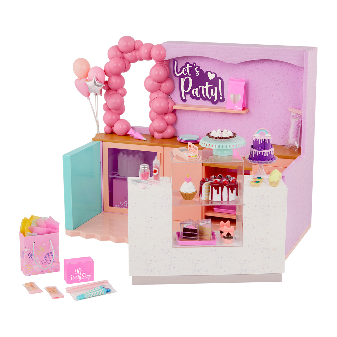 Cake Shop Playset & Party Supplies for 18" Dolls