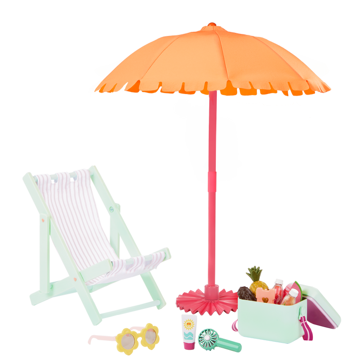 Our Generation Sunny & Cool Patio Accessory Set for 18-inch Dolls