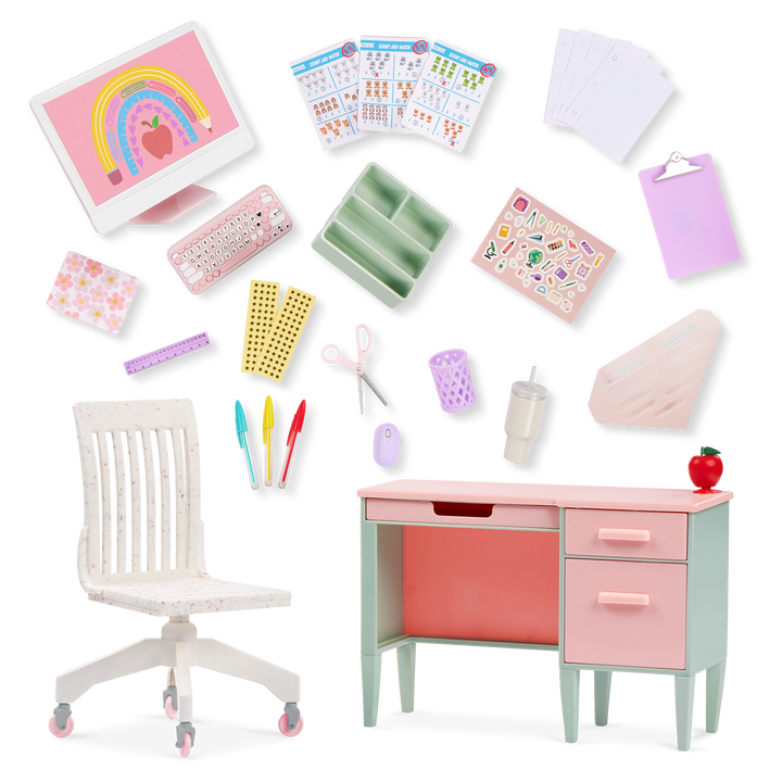 Our Generation Class in Session School Desk Set for 46 cm Dolls