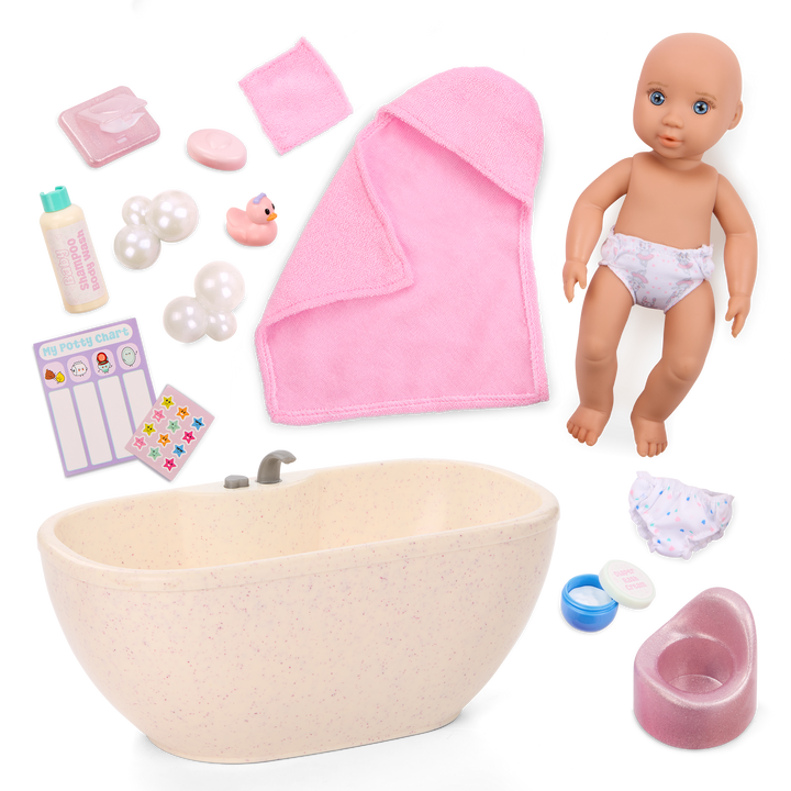 Our Generation Baby Doll Lacy & Bathtime Set