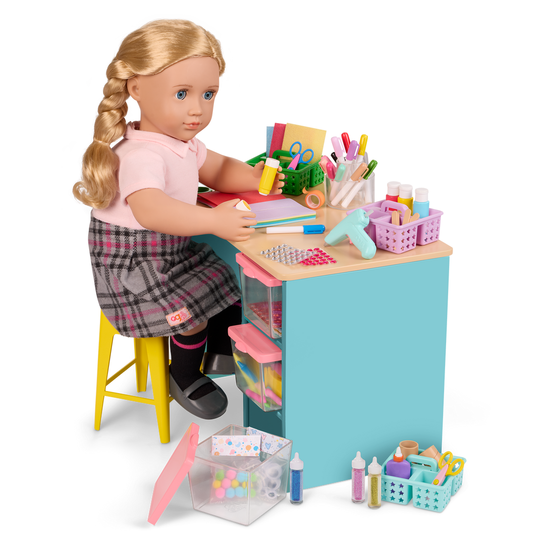 Our Generation Arts & Crafts Activity Table for 18-inch Dolls