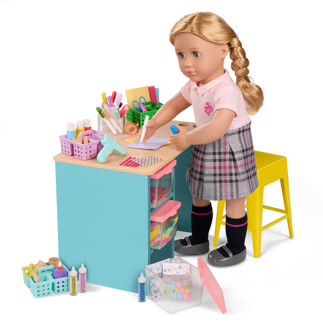 Our Generation Arts & Crafts Activity Table for 18-inch Dolls