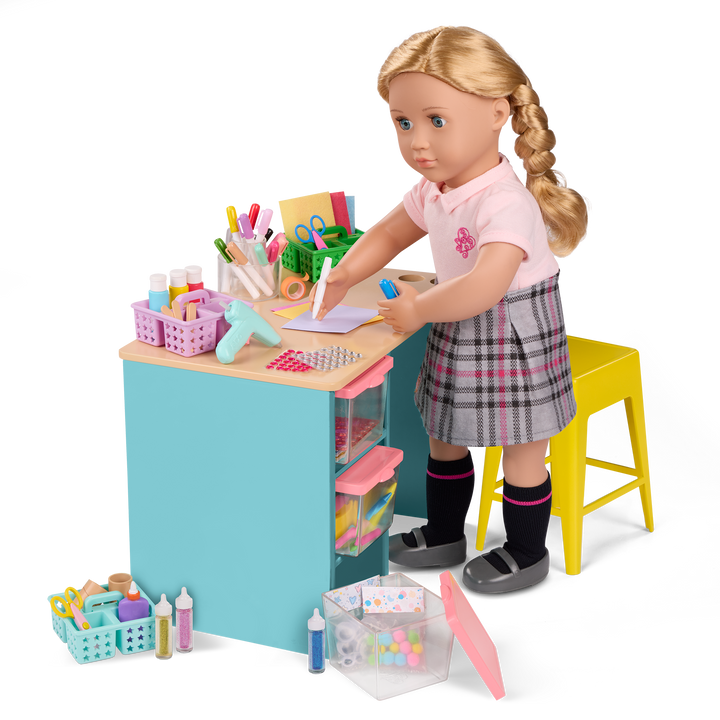 Our Generation Arts & Crafts Activity Table for 18-inch Dolls