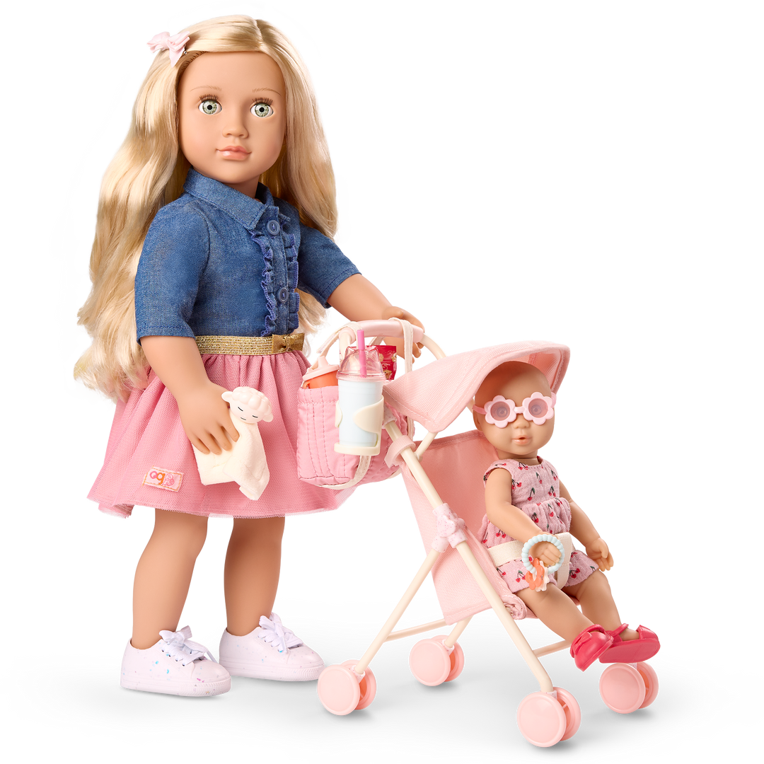 Our Generation Baby Izzy & Stroller Set