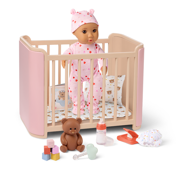 Our Generation Baby Alba & Crib Set