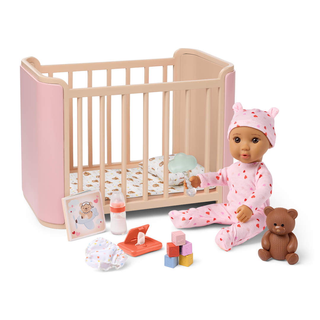 Our Generation Baby Alba & Crib Set